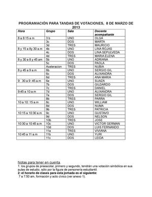 Programación día democrático