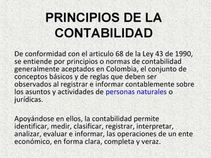 PRINCIPIOS DE LA CONTABILIDAD