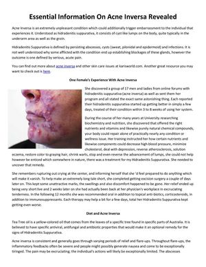 Acne Inversion Calaméo - Essential Information On Acne Inversa