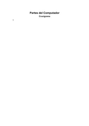 crucigrama partes del computador