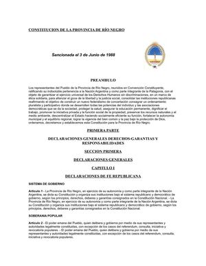 Constitución de la Provincia de Río Negro