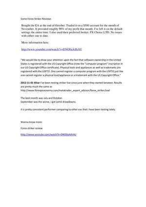 Forex Striker Review - Is Forex Striker Review a good investment?