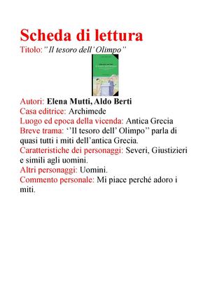 Il tesoro dell'Olimpo (Riccardo)