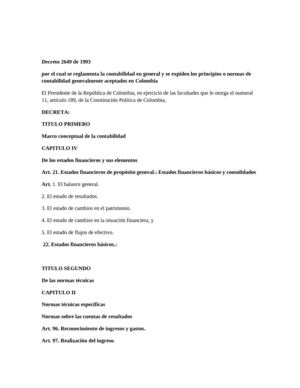 Decreto 2649 de 1993 estado de resultado