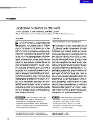 CLASIFICACION DE HERIDOS EN CATASTROFES