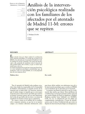 Análisis de la intervención 11 M