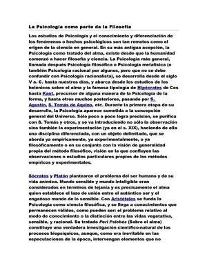 la historia de la psicologia