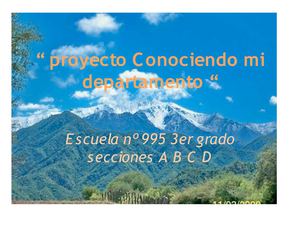 proyecto Conociendo mi departamento