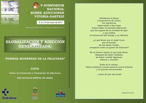 Programa V Symposium Nacional Sobre Adicciones