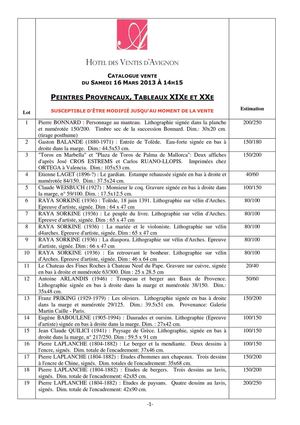 Tableaux XIXe et  XXe, Peintres Provençaux 16-03-2013 