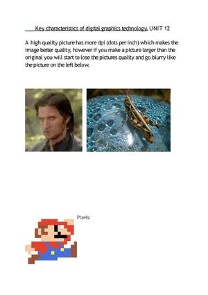 Digital graphics key characteristics