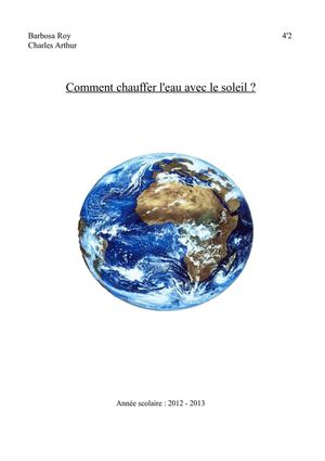 comment chauffer l'eau avec le soleil