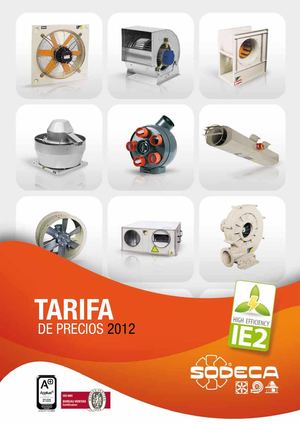 Tarifa SODECA 2012
