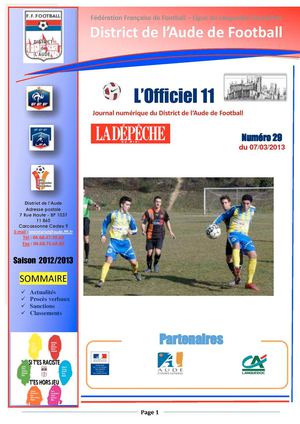 Journal Officiel n°29 du 07/03/2013