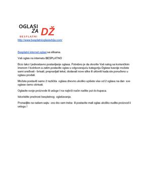 Besplatni internet oglasi