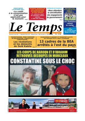 Le Temps d'Algérie Edition du Mercredi 13 Mars 2013