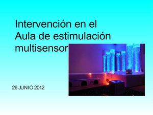 intervención en aulas multisensoriales