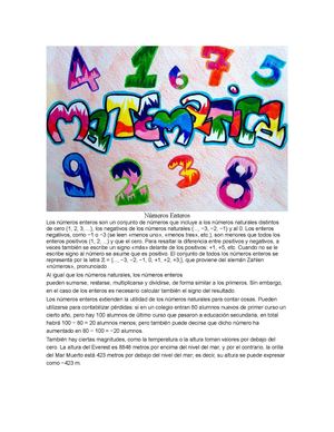 Números Enteros - Wendy Monasterios