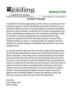 FRA Newsletter 2013 V32 N4 Winter