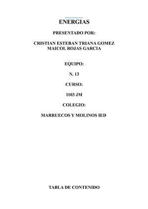 TIPOS DE ENERGIAS