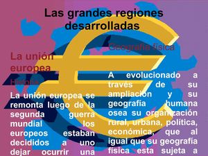 las grandes regiones desarrolladas 