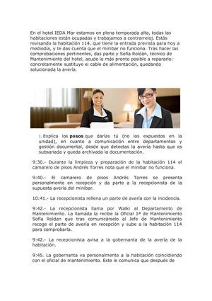 COMUNICACIÓN ENTRE DEPARTAMENTOS DE HOTEL.