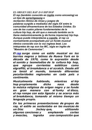 RAP O HIP HOP 