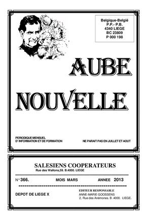 Aube Nouvelle n°366 - mars 2013