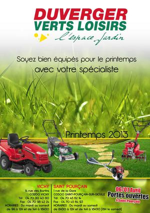 DUVERGER Motoculture catalogue Printemps 2013