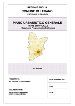Relazione del DPP (Documento Programmatico Preliminare) -  PUG di Latiano