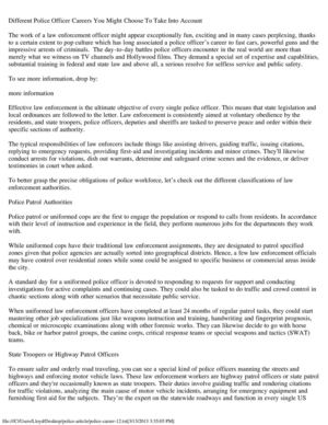 Various Police Officer Professions You May Want To Consider