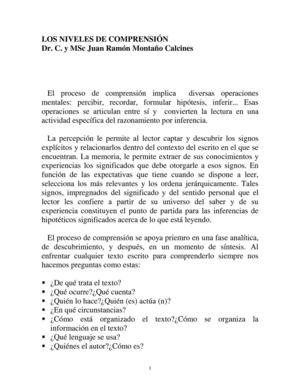 niveles de comprensión