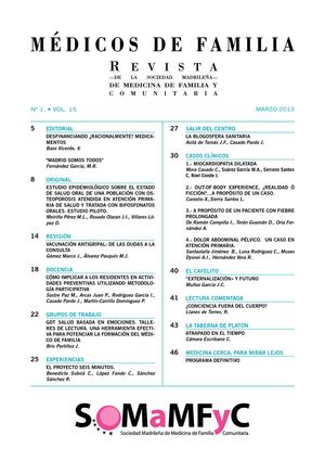 Volumen 15 Nº 1 MARZO 2013