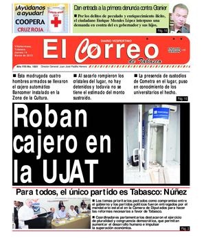 Jueves 14 de Marzo del 2013. El Correo de Tabasco