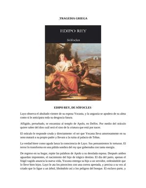 LA TRAGEDIA GRIEGA "SÓFOCLES"