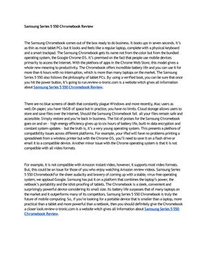 Samsung Series 5 550 Chromebook Review