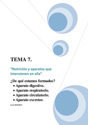 "Nutrición y aparatos que intervienen en ella"