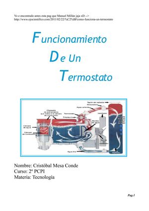Estudio sobre el termostato