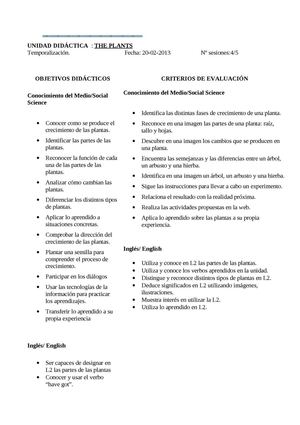 THE PLANTS: 1ST PRIMARY