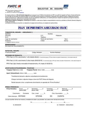 solicitud - PPA - Plan de Previsión Asegurado