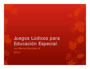 Juegos Lúdicos para Educación Especial