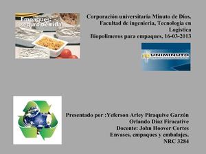 Biopolimeros para empaques