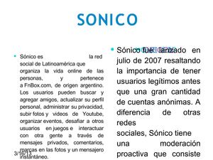 RED SOCIAL  - SONICO