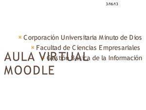 MOODLE AULAS VIRTUALES Y CORREO INSTITUCIONAL