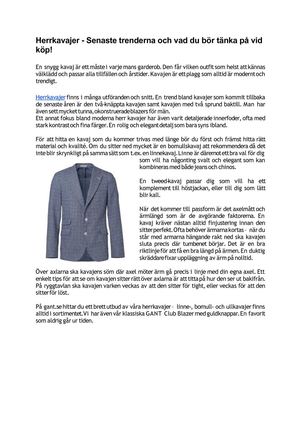 Herrkavajer - Senaste trenderna och vad du bör tänka på vid köp!