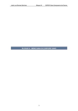 Resumen del Bloque IX del Ambito Científico tecnológico.