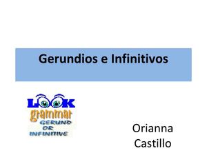 Gerundios e Infinitivos