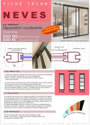 Porte de séparation DUO de chez NEVES