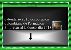 calendario 2013  corporación la concordia 