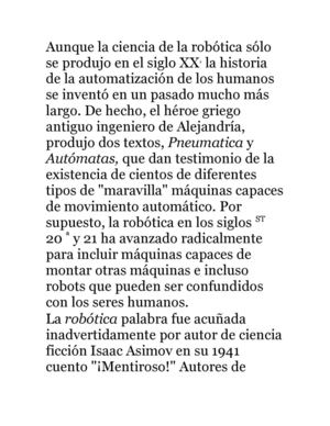 Historia de la róbotica